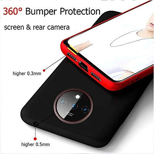 YOFO Ultra Thin Slim Paper Back Cover Case for OnePlus 7T (Black)
