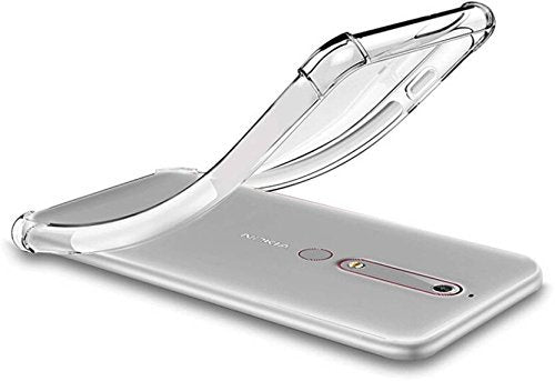 YOFO™ Rubber Transparent Shock Proof Back Case Cover for Nokia 5.1 Plus (2018)