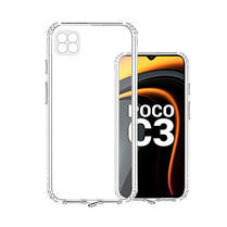 YOFO Silicon Full Protection Back Cover for MI Poco C3 (Transparent)