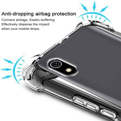 YOFO Rubber Shockproof Soft Transparent Back Cover for MI Redmi 7A - All Sides Protection Case