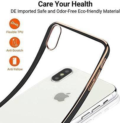 YOFO Chrome case for iPhone X & iPhone Xs | Black TPU Case | Chrome case | Electroplating case Cover -(Black)