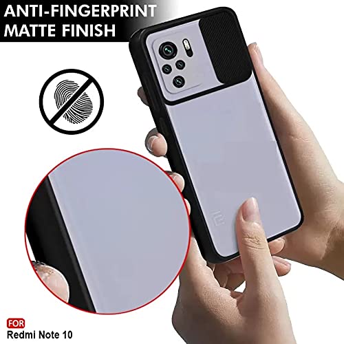 YOFO Camera Shutter Back Cover For Redmi Note 10 Pro/ Note 10 Pro Max, Smart Case With Free Mobile Stand