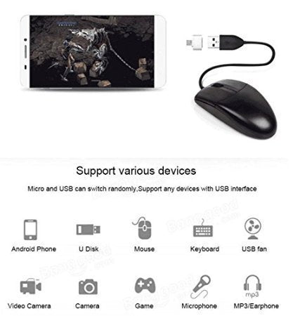 YOFO little Adapter Micro USB OTG to USB 2.0 Adapter for Smartphones and Tablets - Set of 3