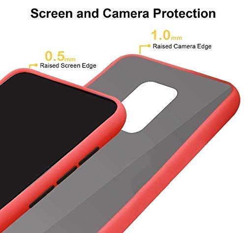 YOFO Matte Finish Smoke Back Cover for Mi Redmi Note 9Pro-Red
