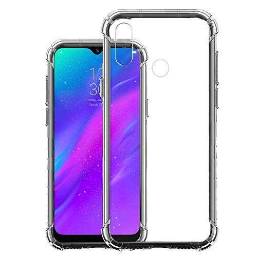 YOFO Shockproof Soft Transparent Back Cover for REALME 3 - (Transparent)