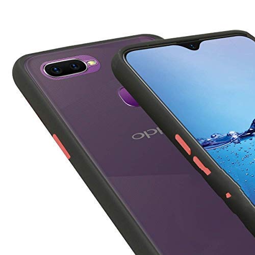 YOFO Matte Finish Smoke Back Cover with Full Camera Lens Protection for Oppo A5s / F9 Pro / A12