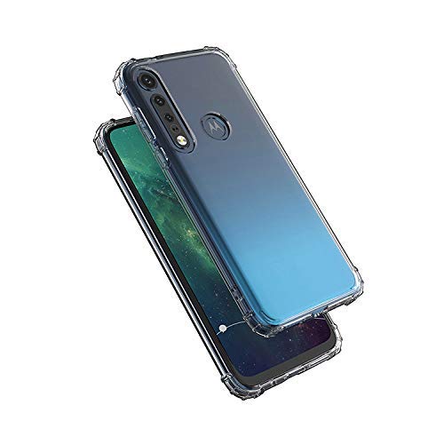 YOFO Rubber Shockproof Soft Transparent Back Cover for Moto G8+ (Plus) - (Transparent) Full Protection Case