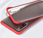 YOFO TPU Frameless case for Samsung A30s (RED) Case Slim Translucent Matte Texture Design Hard PC Back Cover Shock Bumper Corners  (Matte Transparent)