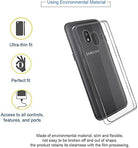 Yofo Back Cover for Samsung J2 (2018) Transparent Back Cover Ultra Thin (Transparent)