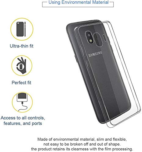 Yofo Back Cover for Samsung J2 (2018) Transparent Back Cover Ultra Thin (Transparent)
