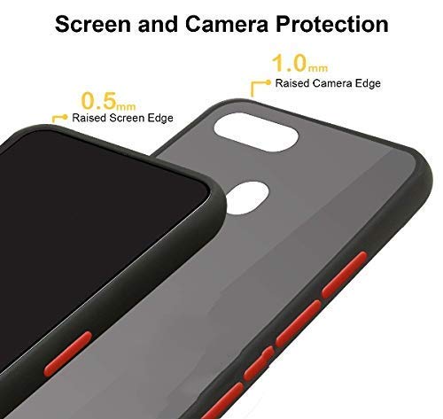 YOFO Matte Finish Smoke Back Cover with Full Camera Lens Protection for Realme 2Pro