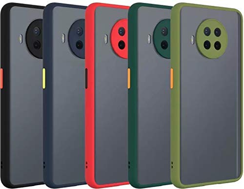 YOFO Matte Finish Smoke Back Cover with Full Camera Lens Protection for Redmi 10i With Free Mobile Stand