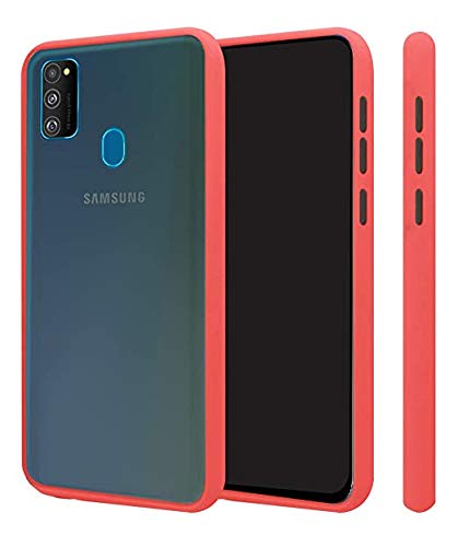 YOFO Matte Finish Smoke Back Cover for Samsung M30s -RED