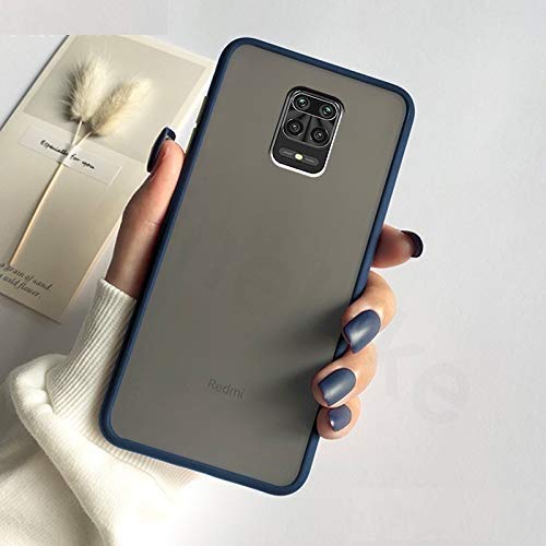 YOFO Matte Finish Smoke Back Cover for Mi Redmi Note 9 Pro / Mi Redmi Note 9 Pro / Poco M2 Pro -Blue
