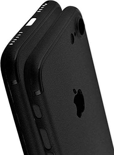 YOFO Black Logo Cut Back Cover Case for iPhone 7 / 7G (Black) Ultra Thin