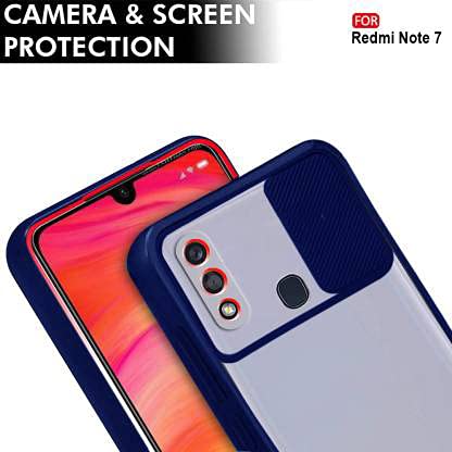 YOFO Camera Shutter Back Cover For Mi Redmi Note 7 Pro Smart Case