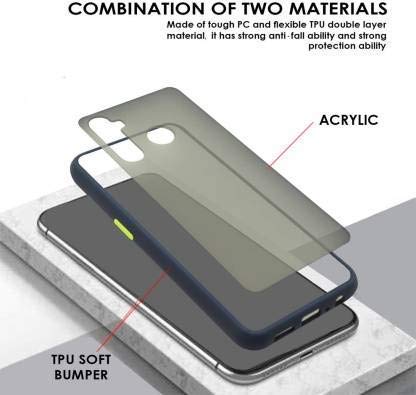 YOFO Matte Finish Smoke Back Cover for Mi Redmi Note 8 -Blue