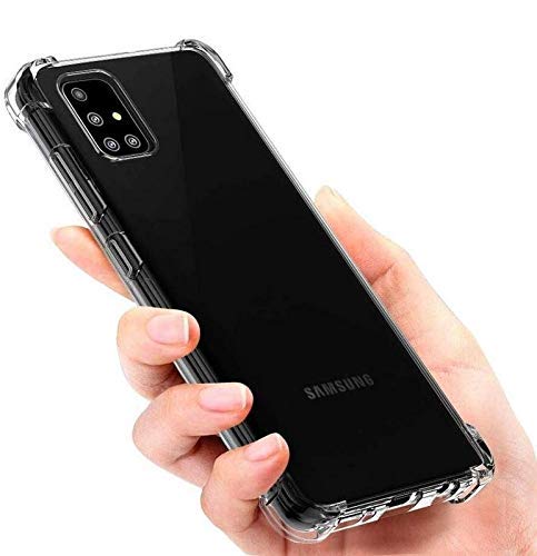 YOFO Silicon Shockproof Soft Transparent Back Cover for Samsung A71 - (Transparent) Full Protection Case