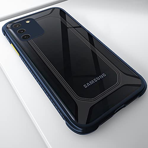 YOFO Samsung Galaxy S10 Lite Clear Back Case, [Military Grade Protection] Shock Proof Slim Hybrid Bumper Cover (Black)