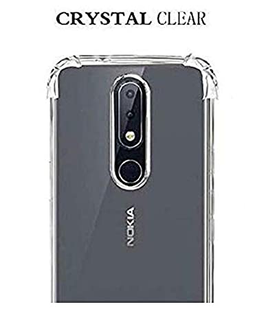 YOFO Silicon Shockproof Soft Transparent Back Cover for Nokia 3.1+ (Plus) - (Transparent)
