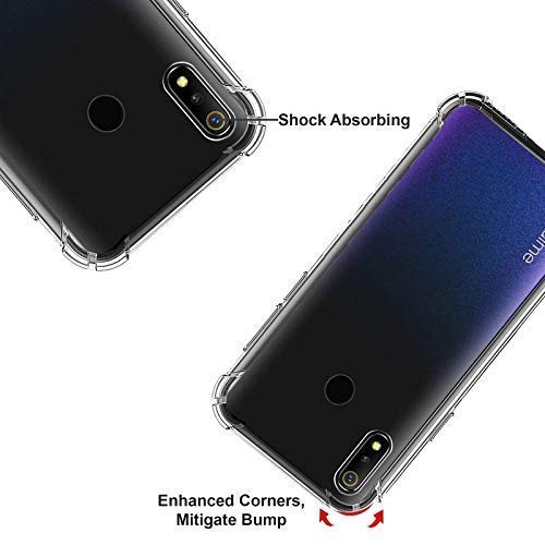 YOFO Shockproof Soft Transparent Back Cover for REALME 3 - (Transparent)