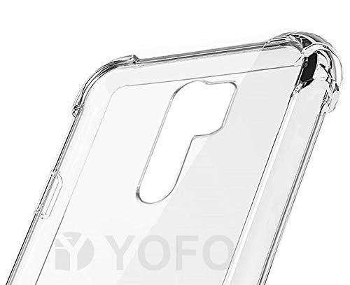 YOFO Silicon Transparent Back Cover for Mi Redmi 9 Prime Shockproof Bumper Corner with Ultimate Protection