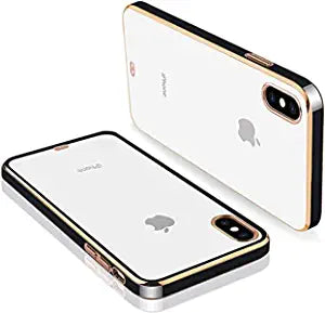 YOFO Chrome case for iPhone X & iPhone Xs | Black TPU Case | Chrome case | Electroplating case Cover -(Black)