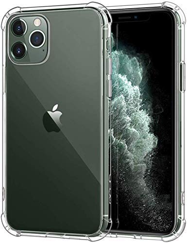 YOFO TPU Cristal Glass Shockproof Back Cover for Apple iPhone 11 Pro {5.8 Inch} - (Transparent)