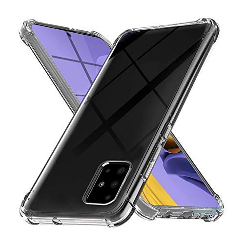 YOFO Silicon Shockproof Soft Transparent Back Cover for Samsung A71 - (Transparent) Full Protection Case