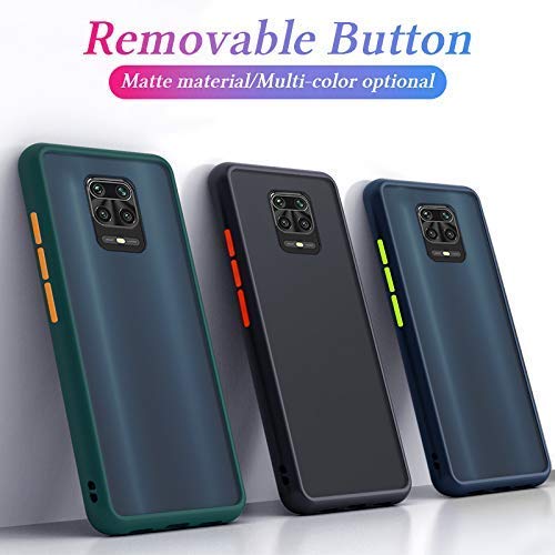 YOFO Matte Finish Smoke Back Cover for Mi Redmi Note 9 Pro-Green