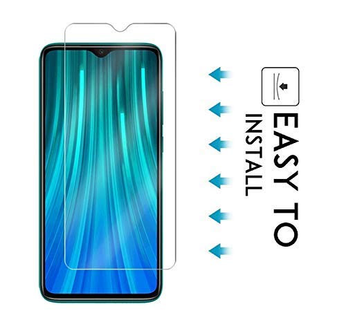 YOFO Transparent Back Cover Case with Tempered Glass Value Combo Pack - for MI Redmi 8A