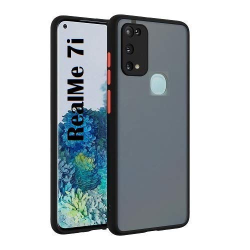 YOFO Matte Finish Smoke Back Cover with Full Camera Lens Protection for Realme 7i / C17
