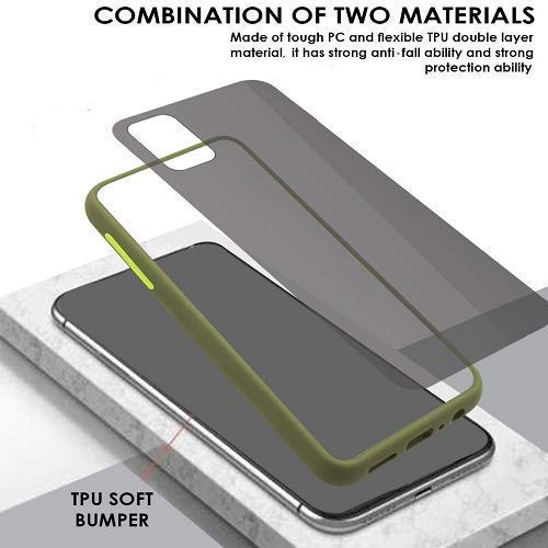 YOFO Matte Finish Smoke Back Cover with Full Camera Lens Protection for Realme 7i / C17