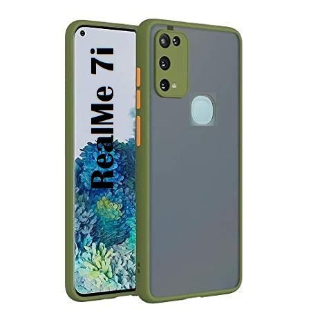 YOFO Matte Finish Smoke Back Cover with Full Camera Lens Protection for Realme 7i / C17