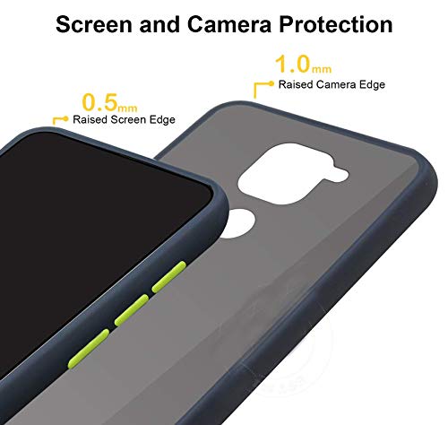 YOFO Matte Finish Smoke Back Cover for Mi Redmi Note 9-Blue