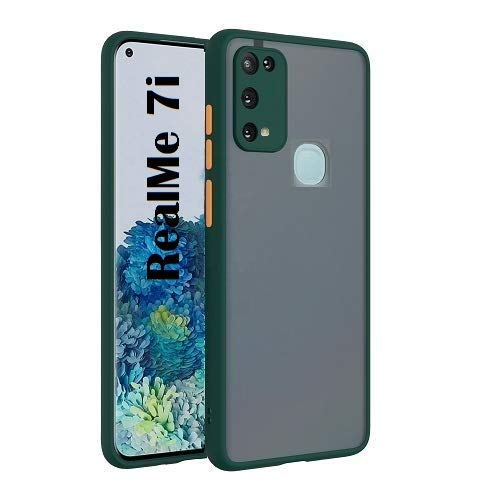 YOFO Matte Finish Smoke Back Cover with Full Camera Lens Protection for Realme 7i / C17
