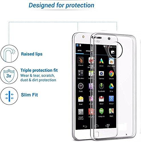 YOFO Back Cover for Moto C Plus Flexible|Silicone|Transparent