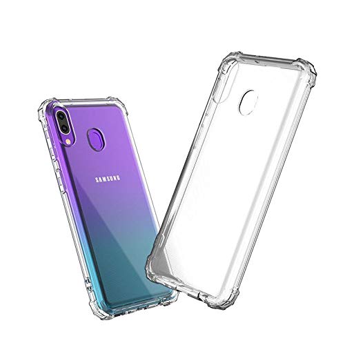 YOFO Shockproof HD Transparent Back Cover for Samsung A30 (Transparent)
