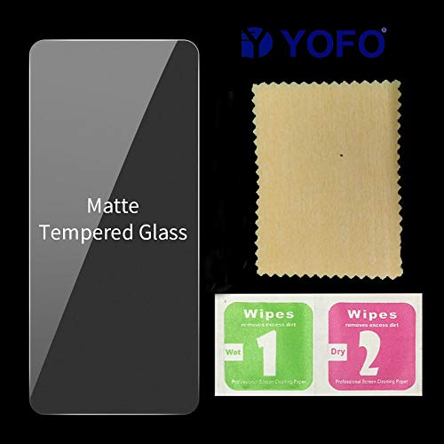 YOFO Anti Glare Matte Finish Anti-Fingerprint 9H 100% Tempered Glass Protector for MI POCO X2 (Matte Transparent)