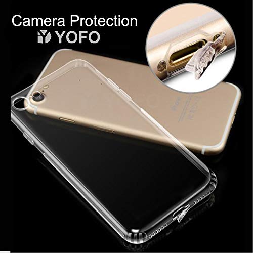 YOFO Back Cover for iPhone 6 (Transparent) with Dust Plug & Camera Protection