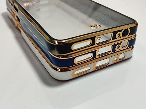 YOFO Clear Soft TPU Plating Bumper Anti-Scratch Shockproof Protective Case for Xiaomi Redmi Note 10 / Note 10s (Black)