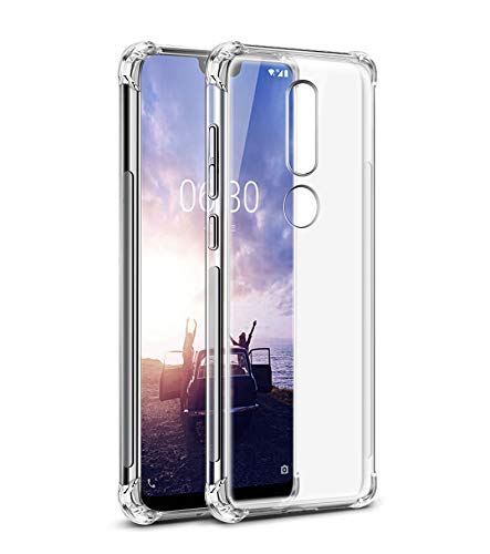 YOFO Ultra Thin Bumper Corners with Air Cushion Technology Back Cover for Nokia 6.1 Plus 2018
