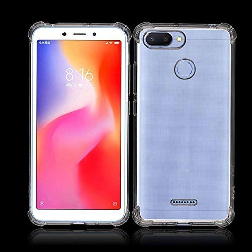 YOFO Silicone Back Cover for MI Redmi 6 (Transparent)