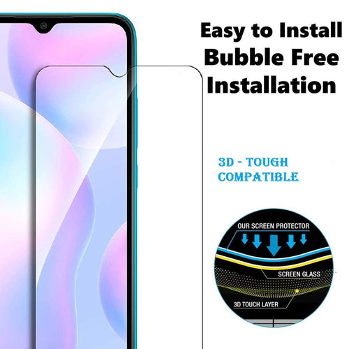 YOFO MI Redmi 9A / Redmi 9 / Redmi 9 Prime (Transparent HD) Tempered Glass Screen Protector
