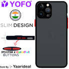 YOFO Back Cover for Apple iPhone 13 Pro Max (6.7) (Translucent Matte Smoke Case|Soft Frame|Shockproof|Full Camera Protection) with Free Mobile Stand