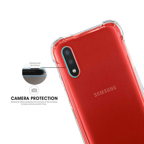 YOFO Shockproof HD Transparent Back Cover for Samsung M01 (Transparent)