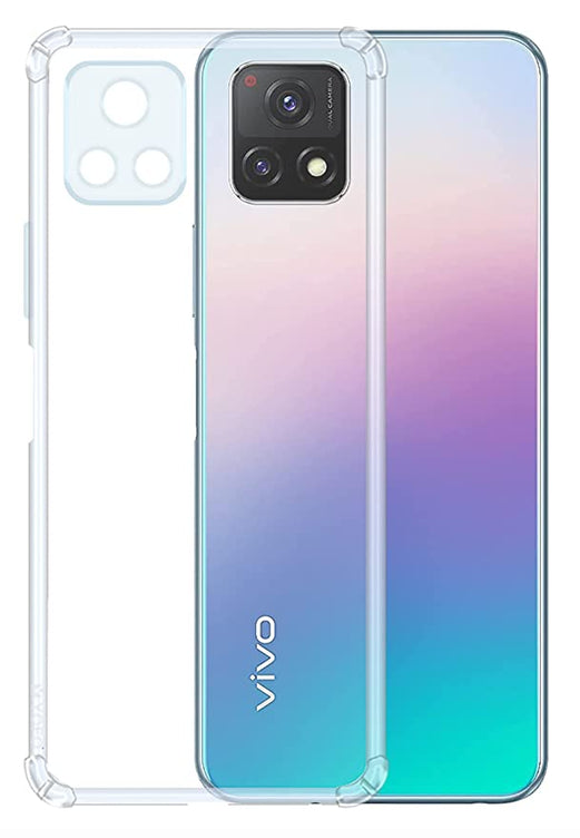 YOFO Back Cover for Vivo Y72 (5G) (Flexible|Silicone|Transparent|Shockproof|Camera Protection)