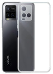 YOFO Back Cover for Vivo Y21(2021) / Vivo Y33s (Flexible|Silicone|Transparent|Camera Protection|DustPlug)