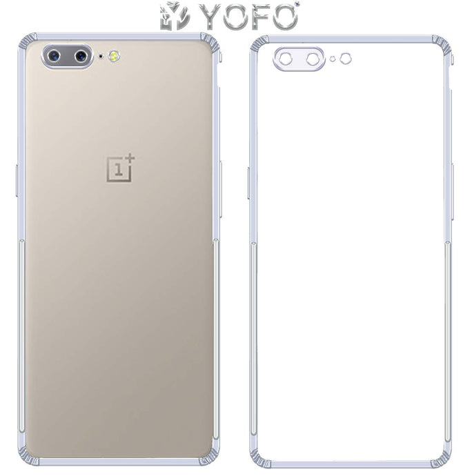 YOFO Silicon Transparent Back Cover for OnePlus 5 - Camera Protection with Anti Dust Plug
