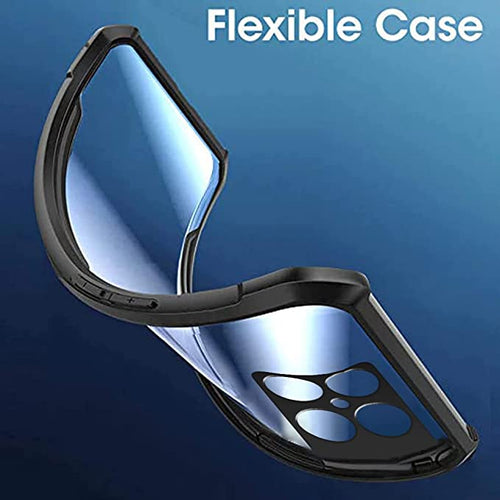 YOFO Shockproof Crystal Clear OnePlus 10T 5G Back Cover Case | 360 Degree Protection | Protective Design | Transparent Back Cover Case for OnePlus 10T 5G (Black Bumper)
